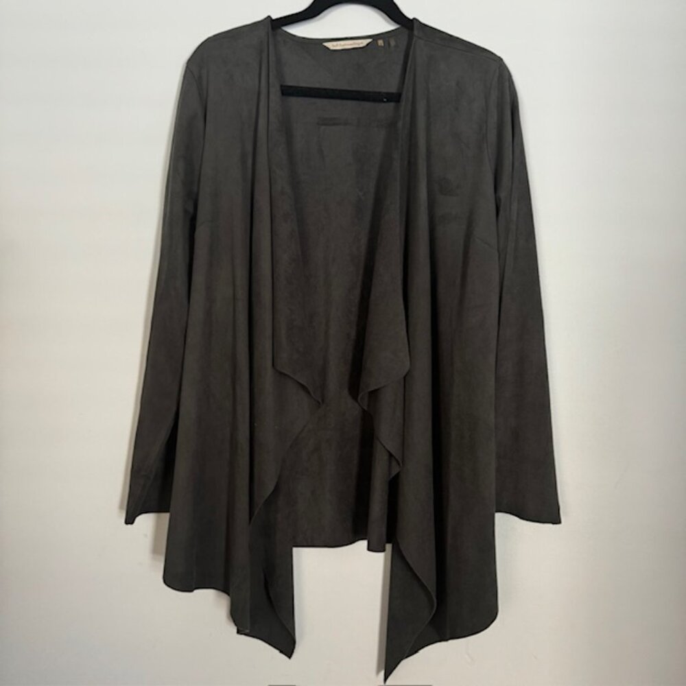 Soft Surroundings Open Front Waterfall Cardigan Size Large - Picture 5 of 6